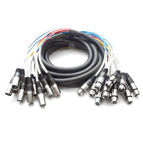 Seismic Audio - 12 Channel XLR Snake Cable - 15 Feet Long - Pro Audio Snake for Live Live, Recording, Studios, and Gigs - Patch, Amp, Mixer, Audio Interface 5'