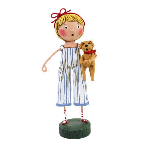 Lori Mitchell Puppy Love, 6.5'', Polyresin, Dog Best Friend, Collectible Figurines, 14484, Blue
