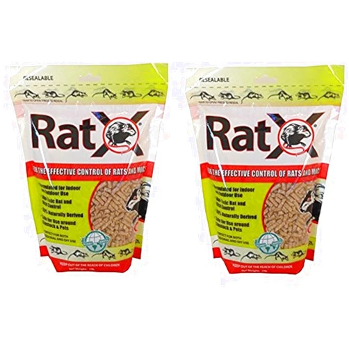 RatX (2 Pack) RatX All-Natural Non-Toxic Rat and Mouse Killer Pellets, 3-Pound Bags