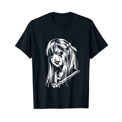 Anime Horror Girl Aesthetic Soft Grunge Waifu Anime Horror Aesthetic Soft Grunge Waifu Anime Girl T-Shirt