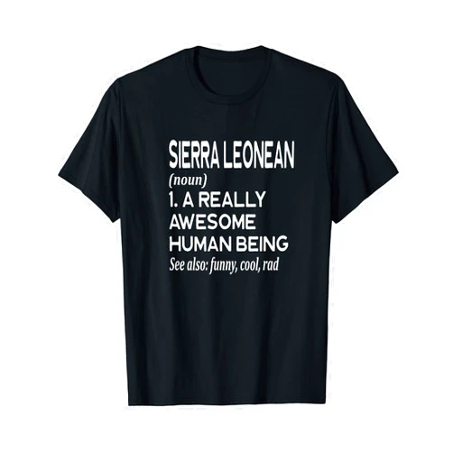Sierra Leone for Men Women Boys Girls Kids by RJ Sierra Leonean Definition - Freetown Bo Kenema Koidu T-Shirt