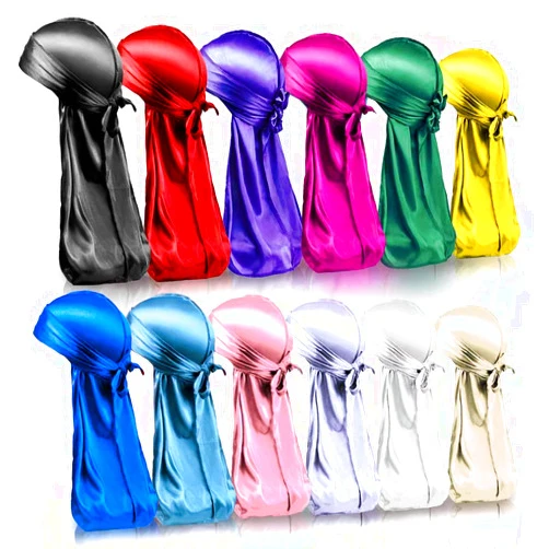 BE BIGEDDIE BIGEDDIE 12Pcs Durag Pack, Durags for Men Silky, Silk Durag for Men Women Waves, Satin Du rag with Long Tail and Wide Straps 12 Colors