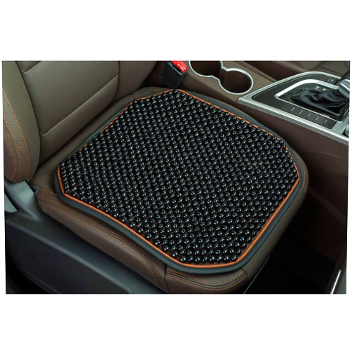 KENNISI Beaded Car Seat Cushion Massaging Durable Large Beaded seat Covers for Cars Chair Trucks for Autumn Summer 1-PC (1-Black-FD)