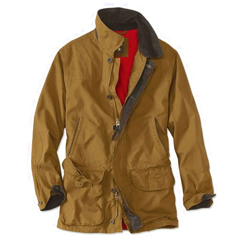 Orvis Heritage Field Coat for Men - Classic Waxed Mens Field Jacket with Pockets, Zip Front, Button-Closed Storm Flap