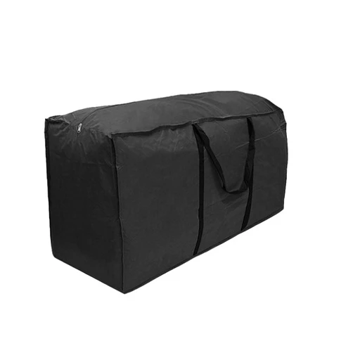 Limentar Waterproof Garden Cushion Storage Bag, Large/Extra Large Outdoor Garden Furniture Cushion Covers with Handle and Zips, for Christmas Tree, Blankets, Cushions, Tents, Patio Accessories - Black