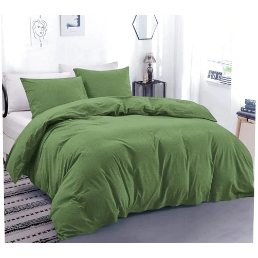 VARSH TEXTILES Hotel Quality 800TC 100% Giza Egyptian Cotton Oversized King Plus 3 Pieces Duvet Cover Set- Zipper & Closure - GOTS Certified - Oversized King Plus 120''x128'', Moss Solid