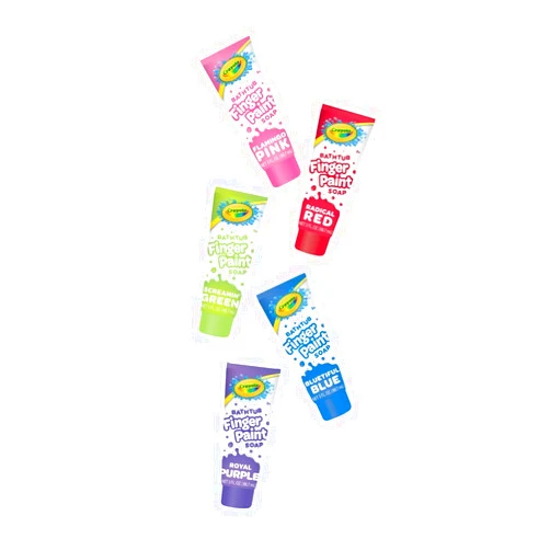 Crayola Bathtub Fingerpaint 2018 5 Color Variety Pack, 3 Ounce Tubes ( Radical Red, Screaming Green, Flamingo Pink, Bluetiful Blue and Royal Purple )