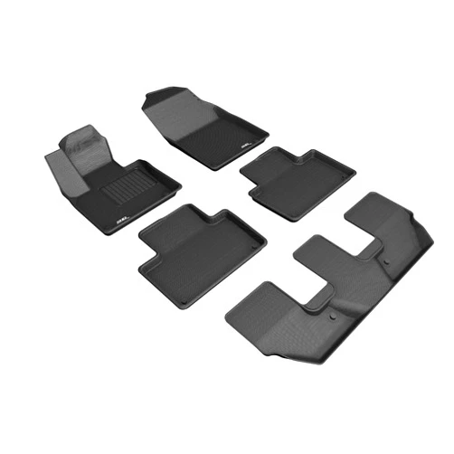 3D MAXpider Custom Fit Kagu Floor Mat (Black) Compatible with Volvo Xc90 T8 Twin Engine 2015-2026 - Full Set