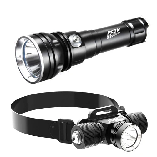 PFSN professioner 1200 Lumens Scuba Diving Headlamp & 3000 Lumens Professional Dive Light, Best Diving Flashlight for Scuba Diving Underwater