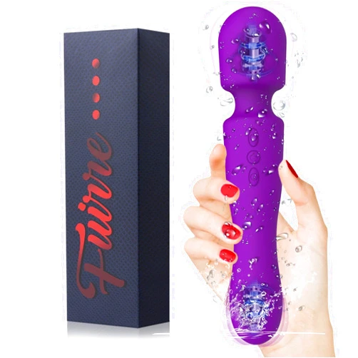 Fuirre New Cordless Double-Ended Available Electric Back Relaxation Tool Handheld Portable Wireless Travel Home Office Work Sports Silicone Use to Relieve Deep Tissue Muscle Pain and Fatigue,Purple
