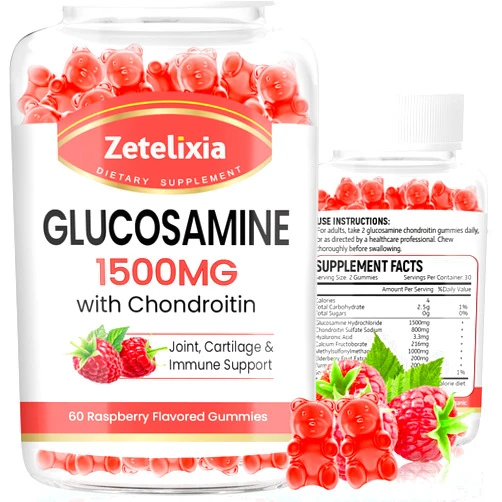 Zetelixia Glucosamine Chondroitin Gummies with MSM, Turmeric - Sugar Free Joint Support Supplement - Cartilage Health, Mobility & Flexibility - Joint Health for Men & Women, 120 Count