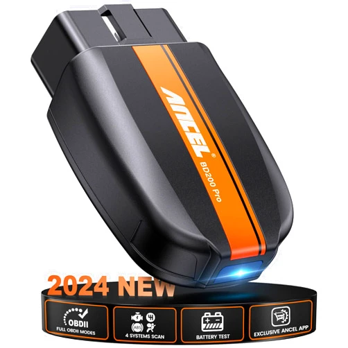ANCEL BD200 Pro OBD2 Scanner Bluetooth, Enhanced Wireless Code Readers ABS SRS Transmission Airbag Car Scanner Diagnostic Tool with Battery Test, Check Engine Light Exclusive App for iPhone & Android