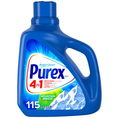 Purex Liquid Laundry Detergent, Mountain Breeze, 150 Fluid Ounces, 115 Loads