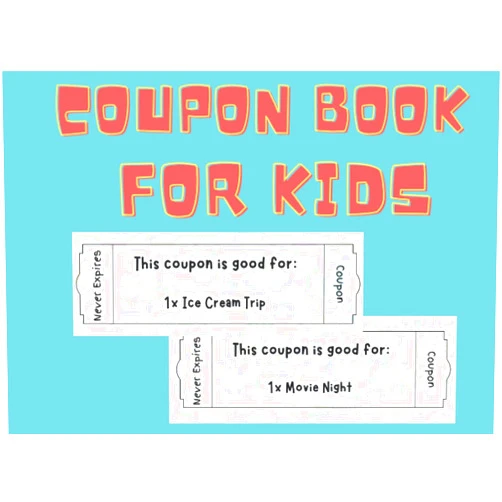 Taylor Haselton Coupon Book For Kids: 40 Coupons Total, 20 Prefilled, 20 Blank Fillable DIY, Coupon Vouchers To Reward Children