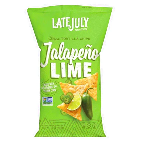 Late July Jalapeno Lime Tortilla chips, 16 oz.
