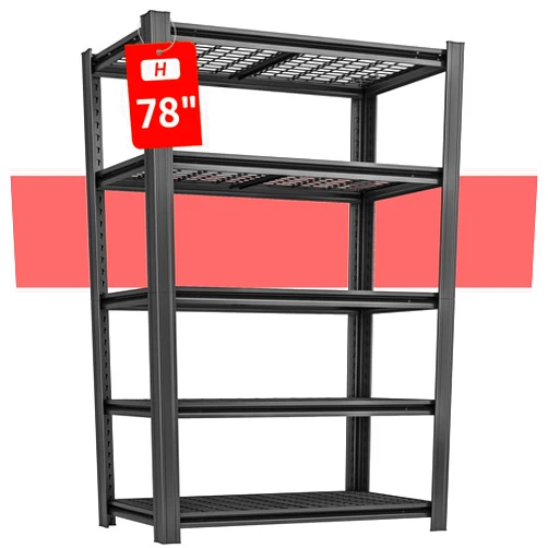 SYLOUGH 5 Tier Metal Storage Shelves, 78