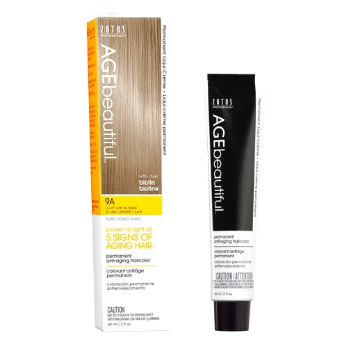 AGE beautiful Permanent Hair Color Dye Liqui Creme | 100% Gray Coverage | Anti-Aging Haircolor | Biotin for Thicker, Fuller Hair | Professional Salon Coloring