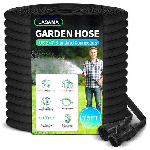 Lasama 75FT Garden Hose, Lightweight Water Hose, 3/4