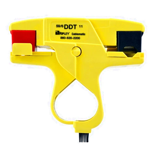 CABLEMATIC 38590 DDT 596/11 Dual Drop Cable Stripper for Professional Technicians, Electricians, and Installers, Easily Portable Tool, 2 Ounces