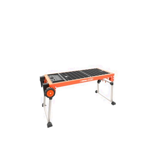OmniTable Disston OmniTable Max Heavy Duty Portable Workbench Worktable Scaffold Creeper Dolly with Easy-to-use Adjustable Legs. Table Holds up to 440Lbs