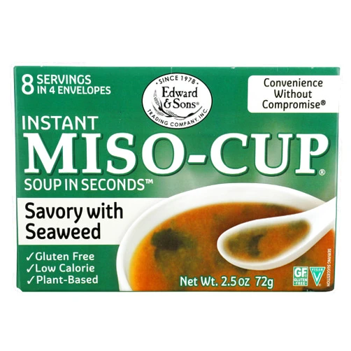 Edward & Sons Seaweed Miso Cup Instant Soup, 2.5 oz