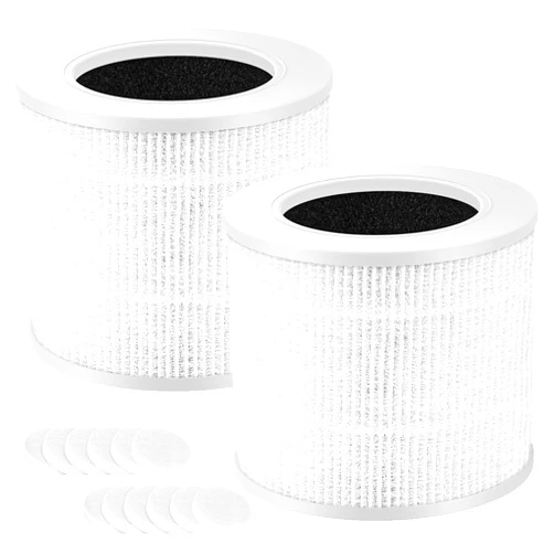 Colorfullife 2 Pack Core Mini Filter H13 True HEPA Filters for LEVOIT Core Mini Core Mini-P Air Purifier Replacement Filter 3-in-1 HEPA, High-Efficiency Activated Carbon, Replace Part Core Mini-RF