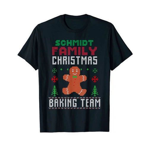 Schmidt Family Christmas Baking Team Matching gingerbread T-Shirt