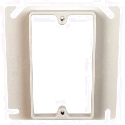ALLIEDMP Allied Moulded Products 9345 PVC 1-Gang Raised Plaster Ring 4 Inch x 4 Inch x 1/2 Inch 4.2 Cubic-Inch FiberglassBox
