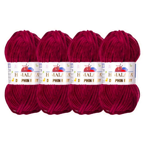 Himalaya Dolphin Baby (4-Pack) 4x100 gr Chenille Velvet Blanket amigurumi Yarn Super Bulky 524 yds (322)
