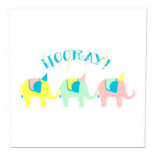 CafePress Birthday Hooray Square Car Magnet 3 X 3 Square Car Magnet, Magnetic Bumper Display