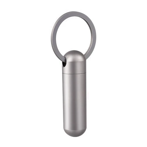 SHD Pill Box Keychain,Titanium Waterproof Mini Pill Holder Container,Portable Small Pill Case for Outdoor Travel Camping