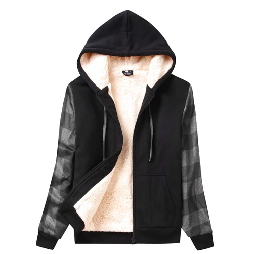 LLdress Hoodies for Women Sherpa Lined Jacket Zip Up Thick Sweatshirt Warm Fleece Coat