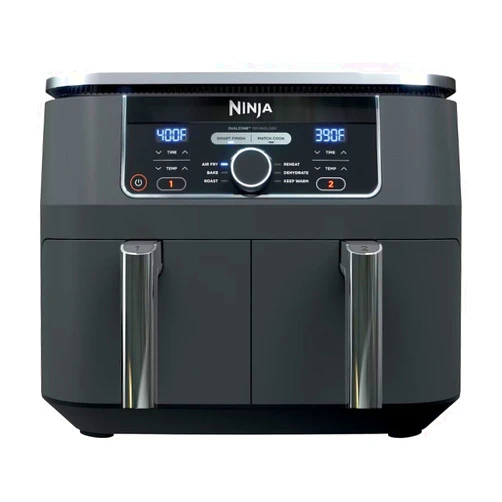 Generic Ninja Foodi 6-in-1 8-Qt. 2-Basket Air Fryer, DualZone Tech, Independent Cooking Zones, Air Fry, Roast, Bake, Reheat, Dehydrate, Nonstick Baskets, Dishwasher Safe, 105°F–400°F, 15 Recipes Included