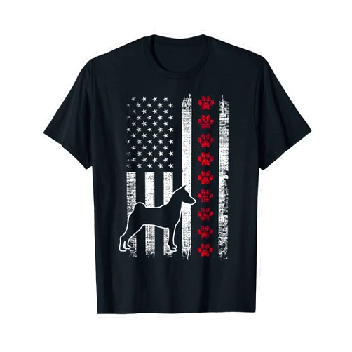 USA Flag 4th Of July Basenji Shirt Gifts Vintage Retro USA Patriotic American Flag Basenji T-Shirt