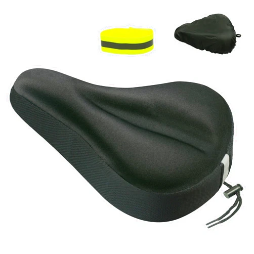 Geronmine Gel Bike Seat Cover Padded Bicycle Saddle Covers for Women & Men, Most Comfortable Exercise Bike Seat Cushion Cover, Soft for Spin Indoor Outdoor Cycling Class Mountain Stationary Bikes