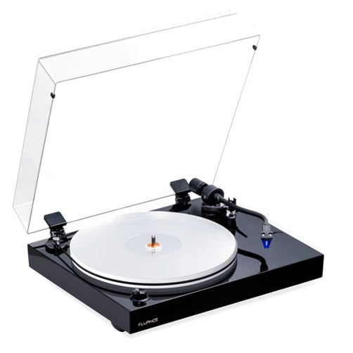 Fluance RT85 Turntable with Ortofon Cartridge, Acrylic Platter, Speed Control, and Vibration Isolation - High Fidelity Vinyl Record Player
