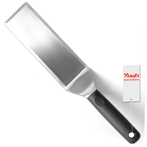 XiaoZu Professional Metal Spatula for Cast Iron Skillets and Flat Top Grills, Full Tang Silicone Handle, Stainless Steel Blade, Smash Burger Spatula Turner for Flipper, Cooking, BBQ, 3