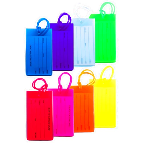 AI-DEE Colorful Flexible Travel Luggage Tags for Baggage Bags/Suitcases - Name ID Labels Set for Travel