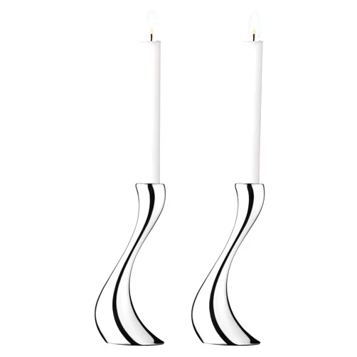 Georg Jensen Cobra Medium Candle Holder Set of 2