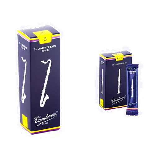 Vandoren CR123 Bass Clarinet and CR1025 Bb Clarinet Traditional Reeds Strength 2.5-3