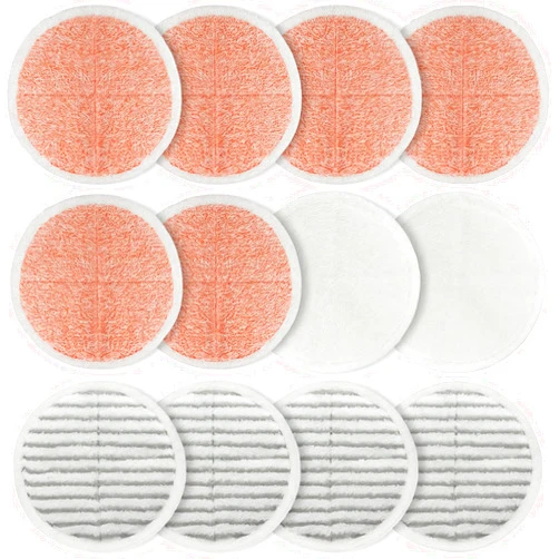 Sgizoku Spinwave Mop Replacement Pads for Bissell Spinwave 20399 23157 23159 2039A 2124A 20393 2039T 2039W 20391 20395 2307 2315A Hard Floor Mop Refill Heavy Scrub Pad- Part #1611297 & 1611298 (6+4+2)
