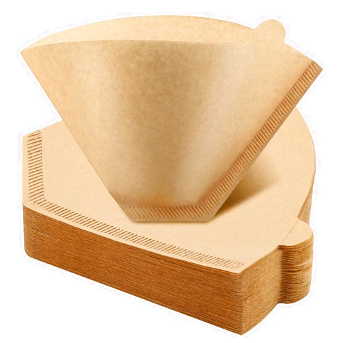 Prudiut 100Pcs Coffee Filters #4, Unbleached Natural Coffee Filters 8-12 Cup, Disposable Coffee Filters, 4 Cone Paper Compatible with Ninja Coffee Maker, Pour Over and Drip Coffee Maker