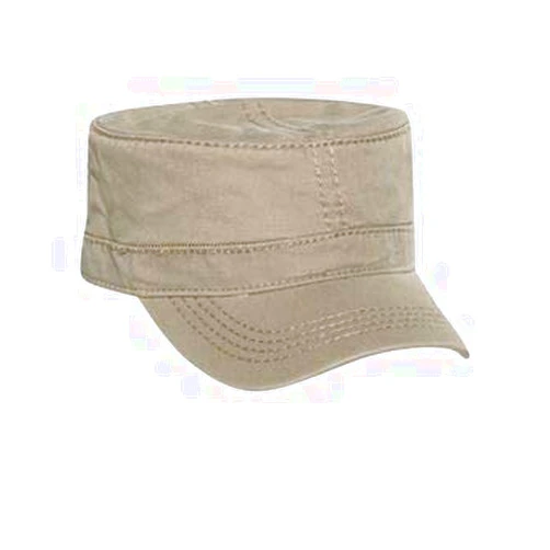 OTTO Garment Washed Superior Cotton Twill w/Heavy Stitching Military Cap