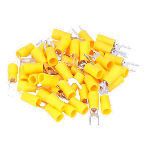 Naroote Fork Terminals, SV5.5-4 Copper 12‑10AWG U Type Wire Connector for Electrical Projects