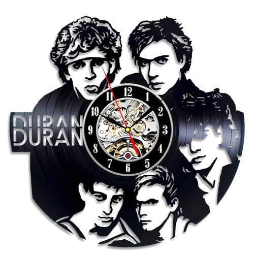 ArtoriDesign18 Vinyl Wall Clock Compatible with Duran Duran Made of Vinyl Record - Handmade Original Design - Great Gifts idea for Birthday, Women, Men, Friends