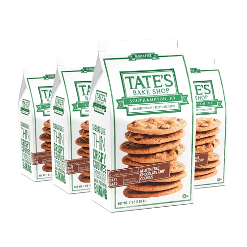 Tate's Bake Shop Gluten Free Chocolate Chip Cookies, Gluten Free Cookies, 4 - 7 oz Bags