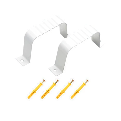 Bueyfolt White Aluminum Strap for 2x3 Downspout, Downspout Pipe Clips & Strap, Downspout Bracket & Band for 2