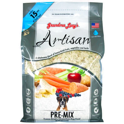 Grandma Lucy's Artisan Pre-Mix Dog Food, Grain Free and Freeze-Dried - 3Lb Bag