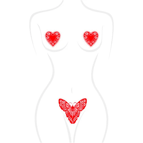 Sugar tease Edible Flavored Body Pasties for Women – Red, Pink & Black | Rose & Floral Designs