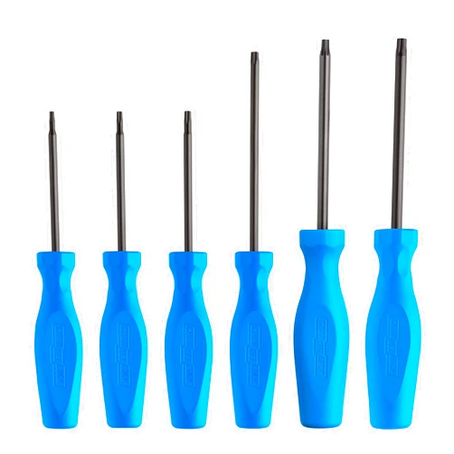 CHANNELLOCK TS-6H 6 Piece Professional Torx Screwdriver Set, Magnetic Tip, Made in USA, Molded Tri-Lobe Grip